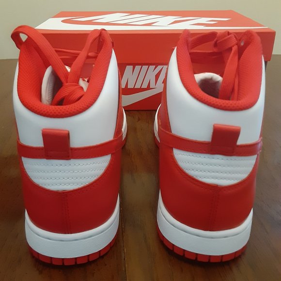 Size 11 - Nike Dunk High Retro Championship White Red - DD1399-106 - NEW! - Picture 5 of 8